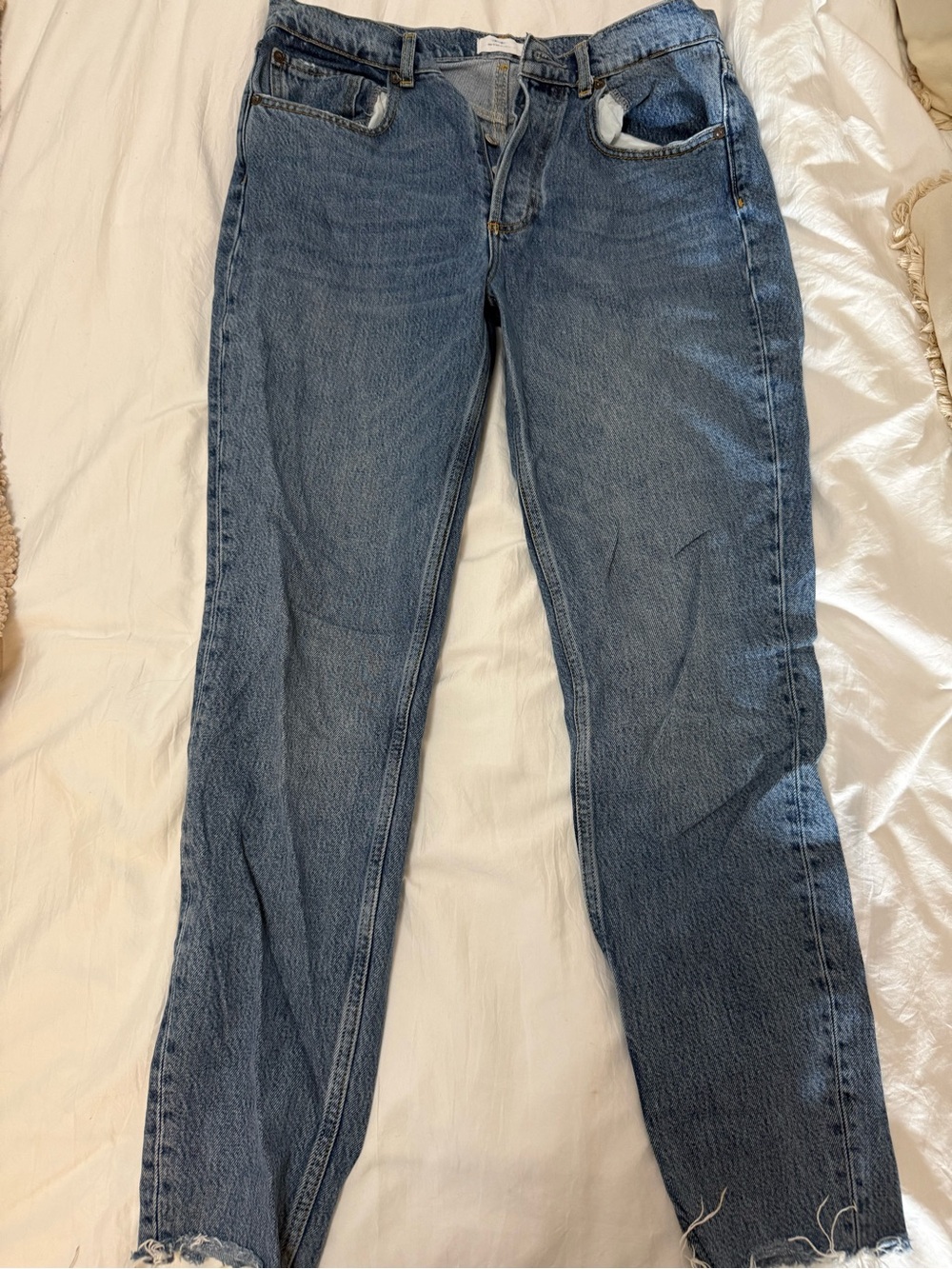 Boyish Medium Blue Straight-Leg Women's Jeans